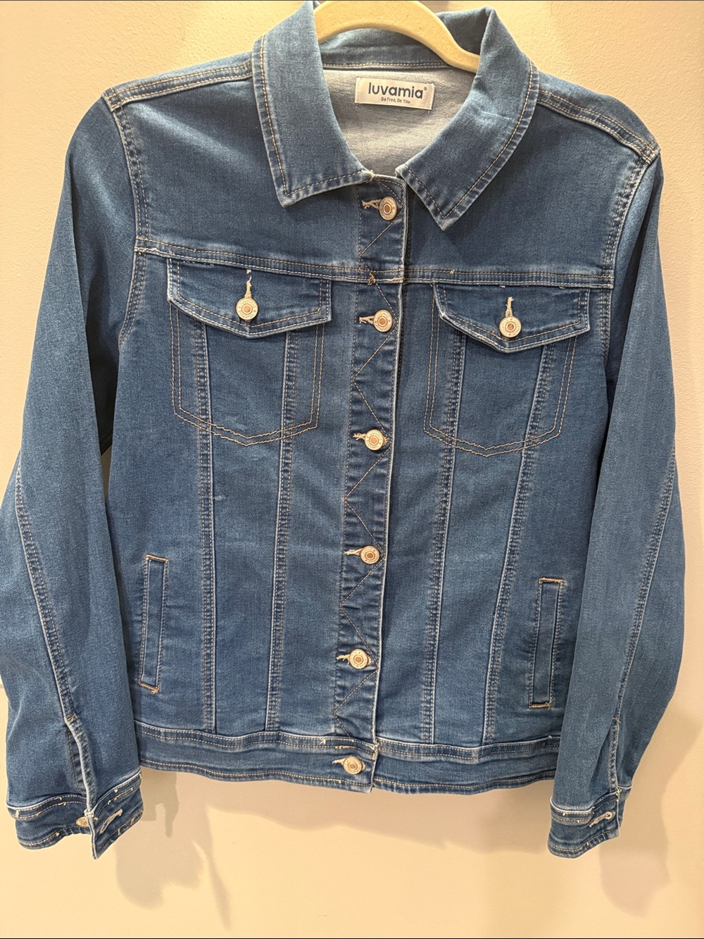 Blue Denim Jacket - Classic Women's Jean Jacket size M